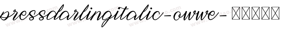 PressDarlingItalic-OWWe字体转换
