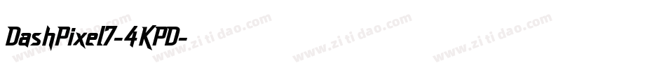DashPixel7-4KPD字体转换