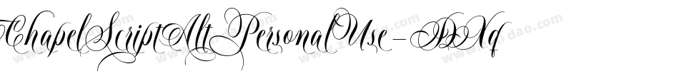 ChapelScriptAltPersonalUse-DXq9字体转换