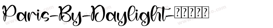 Paris-By-Daylight字体转换