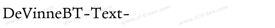 DeVinneBT-Text字体转换