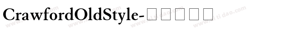 CrawfordOldStyle字体转换