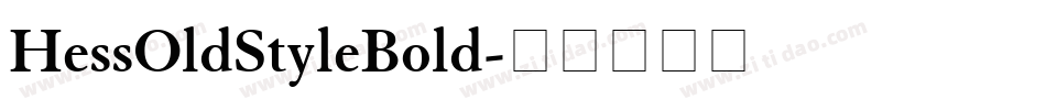 HessOldStyleBold字体转换