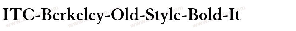 ITC-Berkeley-Old-Style-Bold-It字体转换