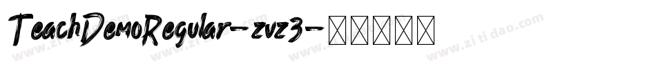 TeachDemoRegular-zvz3字体转换