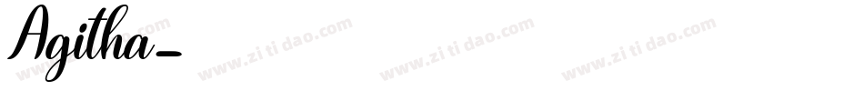 Agitha字体转换
