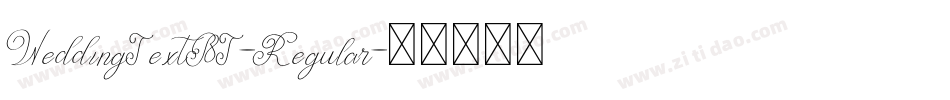 WeddingTextBT-Regular字体转换