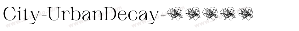 City-UrbanDecay字体转换