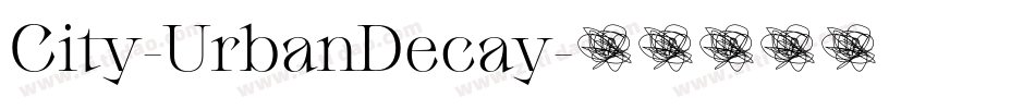 City-UrbanDecay字体转换