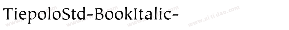 TiepoloStd-BookItalic字体转换