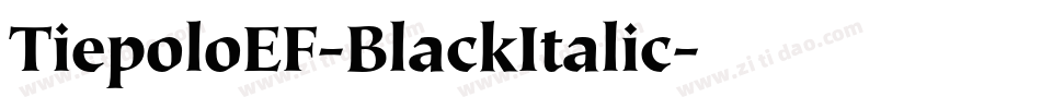 TiepoloEF-BlackItalic字体转换