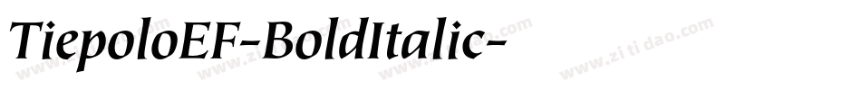 TiepoloEF-BoldItalic字体转换