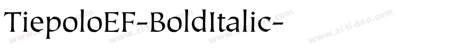 TiepoloEF-BoldItalic字体转换