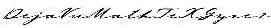 DejaVuMathTeXGyre-2字体转换