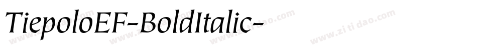TiepoloEF-BoldItalic字体转换