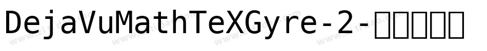 DejaVuMathTeXGyre-2字体转换