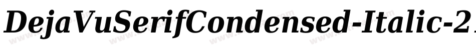 DejaVuSerifCondensed-Italic-21字体转换