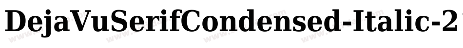 DejaVuSerifCondensed-Italic-21字体转换