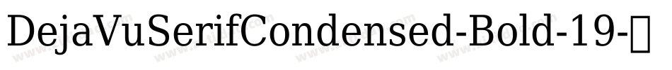 DejaVuSerifCondensed-Bold-19字体转换
