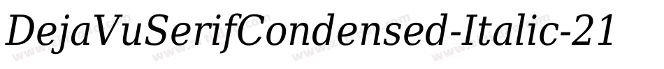 DejaVuSerifCondensed-Italic-21字体转换