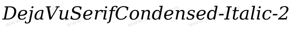 DejaVuSerifCondensed-Italic-21字体转换