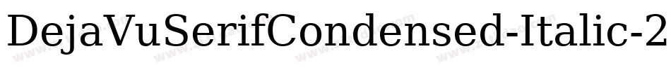 DejaVuSerifCondensed-Italic-21字体转换