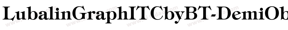 LubalinGraphITCbyBT-DemiOblique字体转换