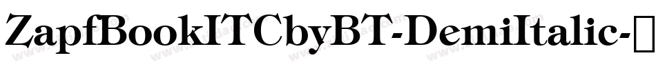 ZapfBookITCbyBT-DemiItalic字体转换