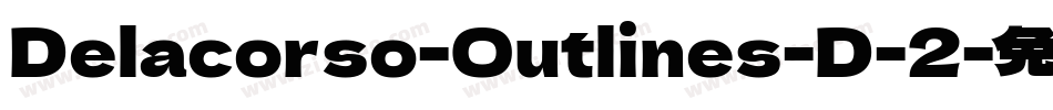 Delacorso-Outlines-D-2字体转换