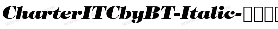 CharterITCbyBT-Italic字体转换
