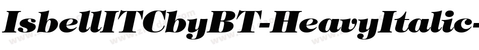 IsbellITCbyBT-HeavyItalic字体转换