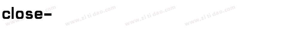 close字体转换