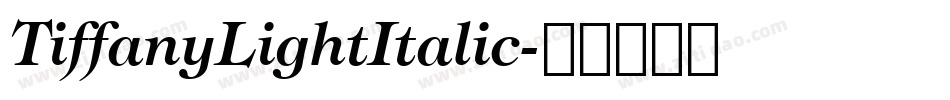 TiffanyLightItalic字体转换