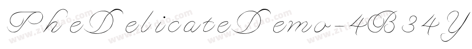 TheDelicateDemo-4B34Y字体转换