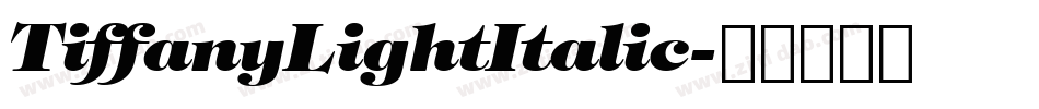 TiffanyLightItalic字体转换