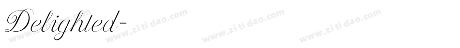 Delighted字体转换