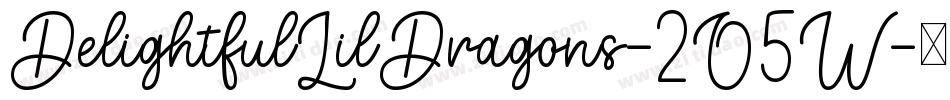 DelightfulLilDragons-2O5W字体转换