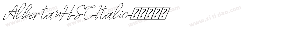 AlbertanH-SC-Italic字体转换