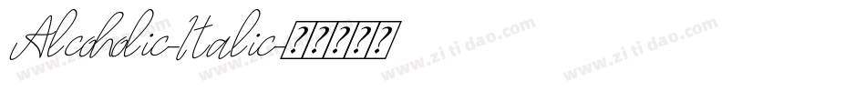 Alcoholic-Italic字体转换