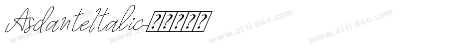 AsdanteItalic字体转换