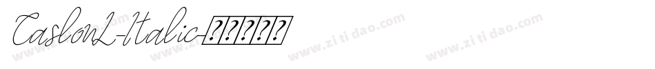 CaslonL-Italic字体转换 CaslonL-Italic字体转换
