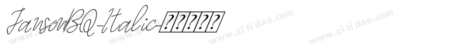 JansonBQ-Italic字体转换