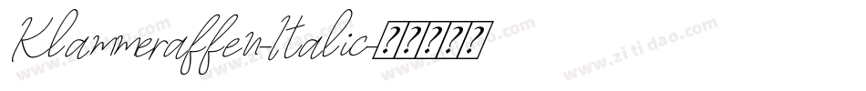 Klammeraffen-Italic字体转换