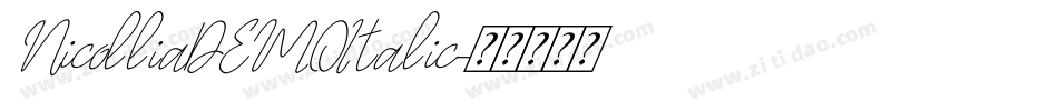 NicolliaDEMOItalic字体转换