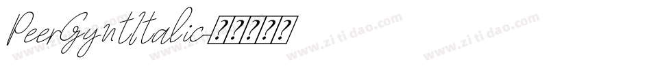 PeerGyntItalic字体转换