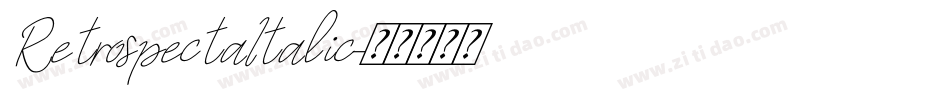 RetrospectaItalic字体转换