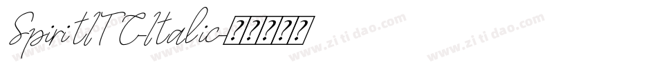 SpiritITC-Italic字体转换