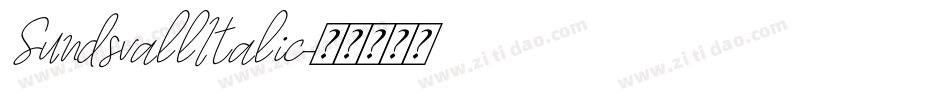 SundsvallItalic字体转换