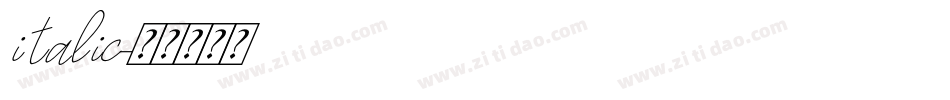 italic字体转换
