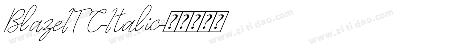 BlazeITC-Italic字体转换